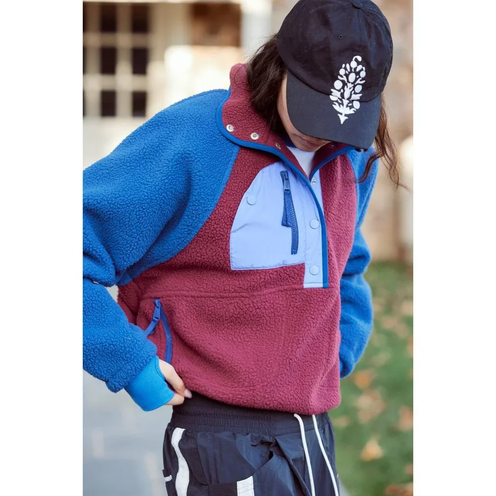 🎉LAST CHANCE🎉 FP MOVEMENT Hit The Slopes Colorblock Pullover / Mahogany Combo - Picture 4 of 9